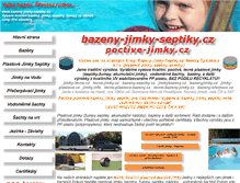 Tablet Screenshot of bazeny-jimky-septiky.cz